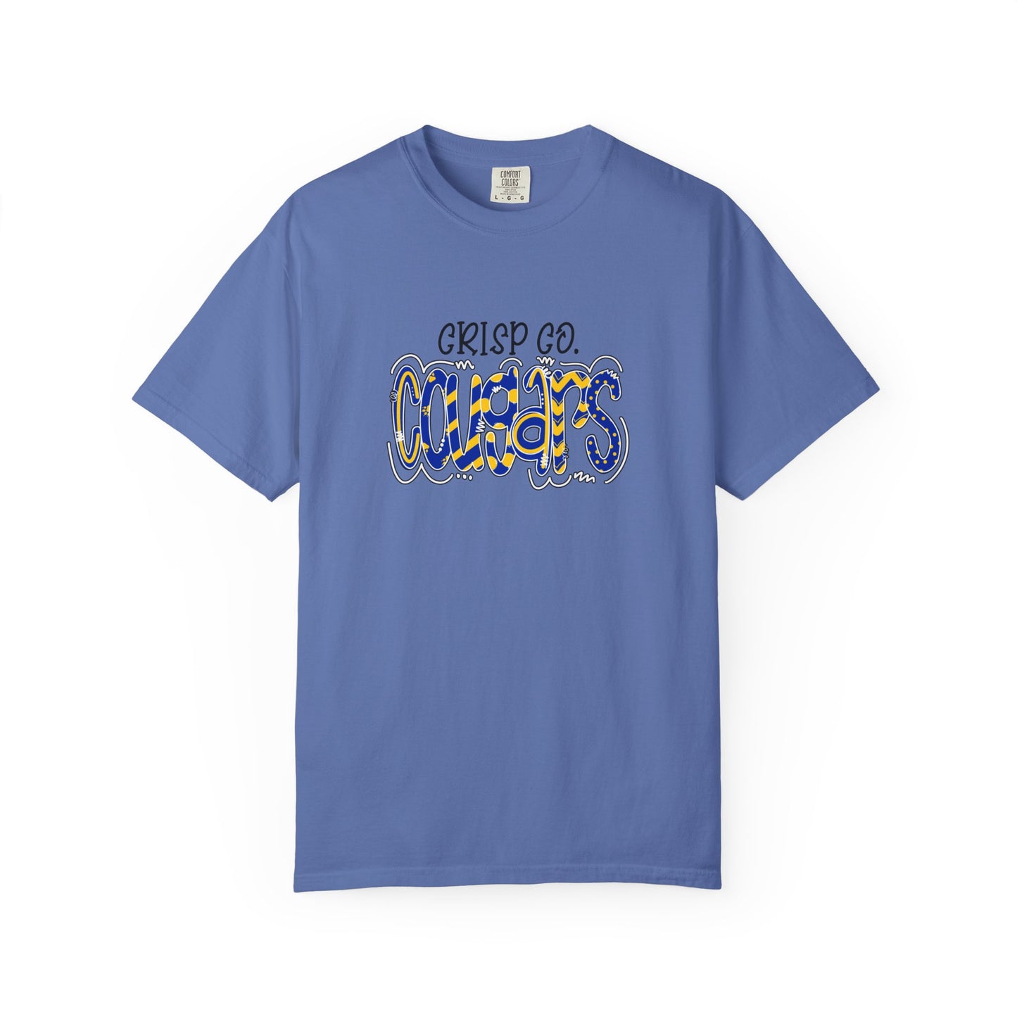 Crisp County Cougars Doodle Graphic T-shirt, Comfort Colors