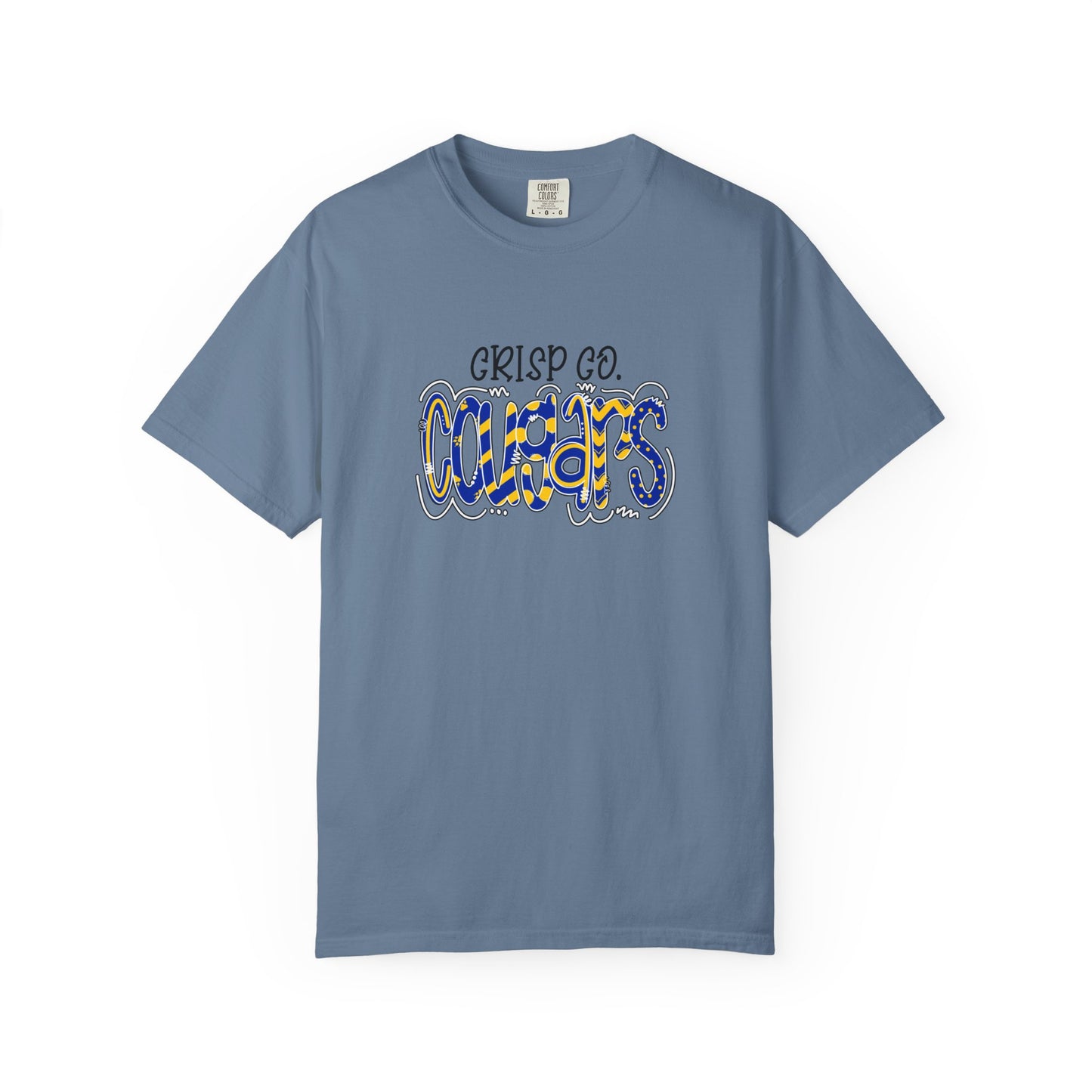 Crisp County Cougars Doodle Graphic T-shirt, Comfort Colors