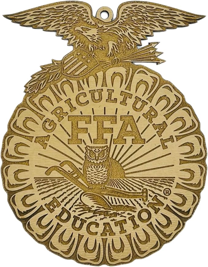 FFA Agricultural Education Wooden Christmas Ornament, Handmade Wood Christmas Ornament, FFA Gift, Unique Gift, Holiday Decor