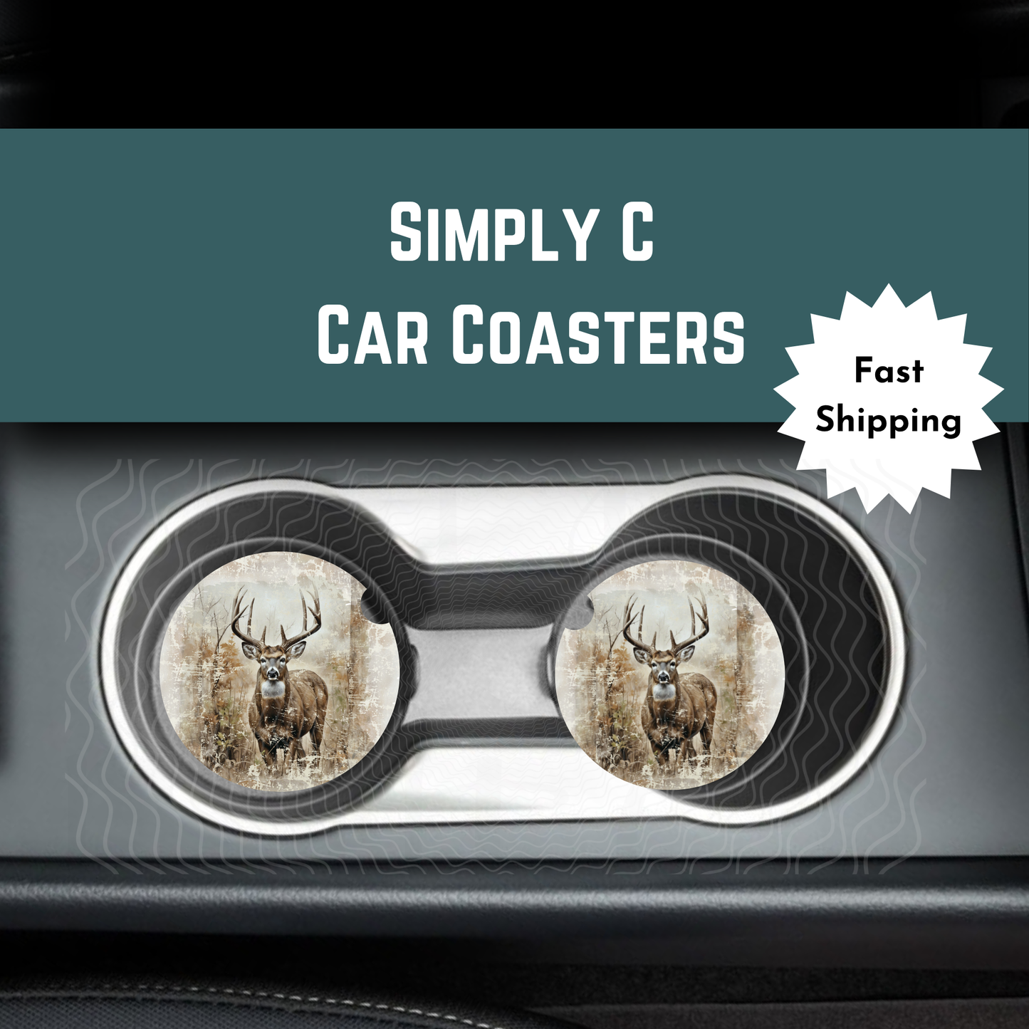 Big Buck Car Coaster Set