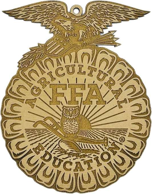 FFA Agricultural Education Wooden Christmas Ornament, Handmade Wood Christmas Ornament, FFA Gift, Unique Gift, Holiday Decor
