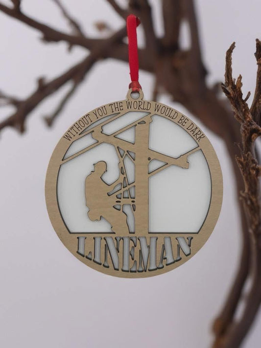 Lineman Christmas Ornament